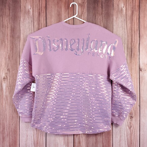 Disney Parks Disneyland Resort Spirit Jersey Size Large Sequins Iridescent Pink - Picture 3 of 16